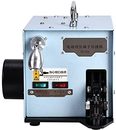 ARWIC Klemmencrimpmaschine Elektrische 0,05-6 mm2 Drahtklemmen-Crimperzange mit Pedal und Licht, austauschbarem Matrizensatz, 60 W elektrische Kaltpress-Klemme für Verschiedene Klemmen