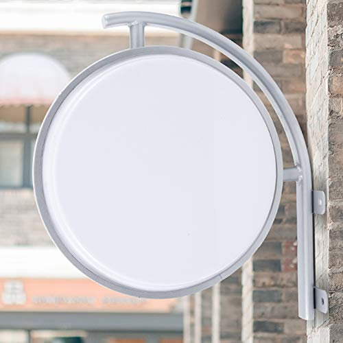 WindWilder 40/50/60cm LED Leuchtkasten Rund Doppelseitig Leuchtschild Leuchtreklame Lichtwerbung Nasenschild Leuchtschild für Restaurants, Imbissbuden, Geschäfte, Unternehmen DIY Schild (50CM)