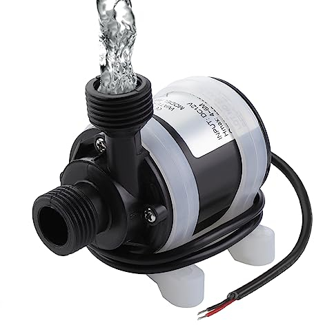 WiMas DC 12V Brushless Submersible Water Pump 800L/H 5M Mini Drive Water Pump, Bomba de anfibios con soporte de silicona para peces, acuario, estanque, circulación de agua
