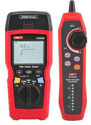 UNI-T UT685B Kit TDR Cable Tester Pair Coaxial POE Network Cable Length Sequence Detector RJ11 RJ45 Plug Adapter Digital Meter