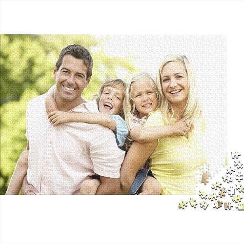 Family Photo Personalisierte Foto-Puzzle1000 Teile in Inkl. Hochwertiger Verpackung - Mit Eigenem Foto Bedrucken - Personalised Puzzle Selber Hölzernes Gestalten 300pcs (40x28cm)
