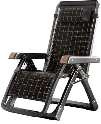 maxant Garden Chair, Zero Gravity Chair 0°-170°Folding Sun Lounger with Adjustable Headrest Folding Recliner Deck Chairs Max load Capacity 300Kg Outdoor & Garden Sunloungers for Pool Patio Terrace