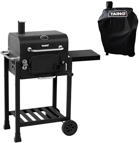 TAINO HERO Ensemble fumoir petit barbecue barbecue au charbon de bois Barbecue à gaz combiné Barbecue à gaz Chariot de barbecue Housse de protection