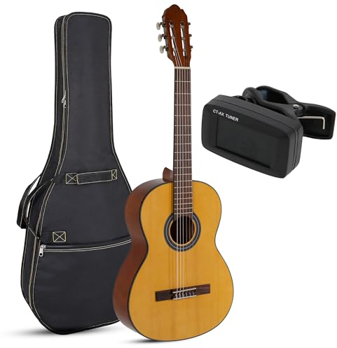 GEWA Konzertgitarren Set 4/4 mit Tasche und Tuner, für die Musikschule, Starter Set