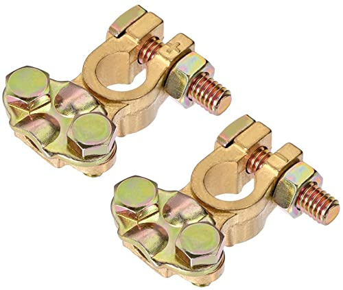 XYWHPGV Autobatterie Polklemmen Clips positiv negativ 13mm 11mm Set Kupfer 1 Paar(f3661 de1c2 762df 50c3c d294a 60542