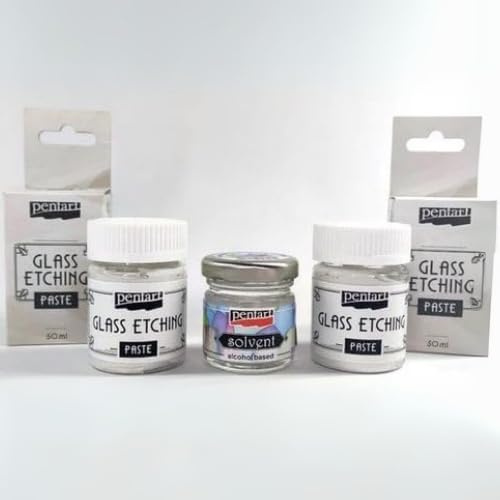 Zita´s Creative Glasätzpaste im Set mit Schablonen und Verdünner - All in one
