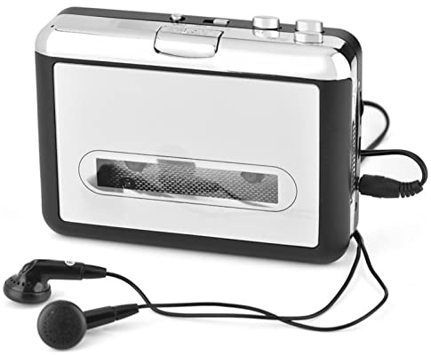 USB Cassette Tape to MP3 Converter, Portable Tape Player Captures Music with Headphones, Plug and Play,Convert Old Cassette Tapes to MP3 Playback on /MP3 Player