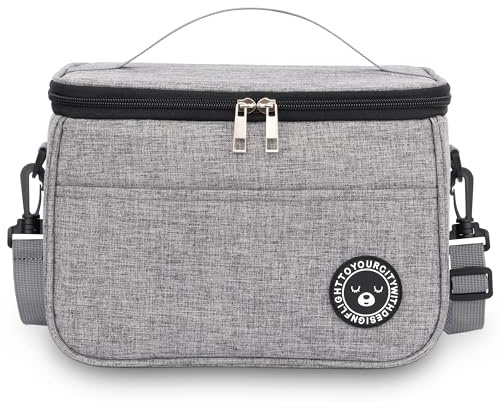 BALIGO Kühltasche Klein 6.4L / 9L, Lunchbox Tasche, Lunchtasche Isoliert | Faltbar Kleine Kühltasche, Tragbar Thermotasche mit Schulterriemen, Leichte Lunchbag für Arbeit Reisen Büro Picknick