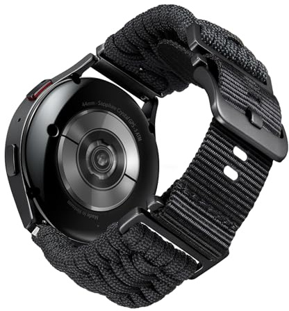 BINLUN Geflochtene Paracord Uhrenarmband Schnellverschluss 18mm 20mm 22mm Militär Nylon Smartwatch Ersatzarmband Kompatibel mit Samsung Galaxy/Kompatibel mit Garmin/Passend für Amazfit Armband