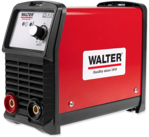 WALTER Inverter Schweißgerät 120 A, Elektroden-Schweißgerät, 230 V, Inverter-Technik, Leicht und Kompakt, IP21S, Inkl. Schlackenhammer, Schweißschutzschild und Tragegurt