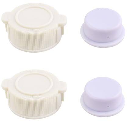EMSea 2Sets Pool-Ventilkappe Und -Stöpsel Pool-Ablassschraube Zum Anschrauben Pool-Ablasskappe Ersatzteil für Oberirdische Pools Kompatibel mit Intex 10043 10044