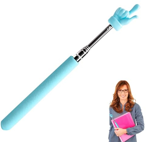 Luieonm Puntero telescópico Extensible para Profesores, para Aula, Puntero de Mano retráctil, Puntero de Dedo, pequeño Puntero para Aula, para Escuela Primaria, jardín de Infantes, Teache