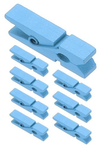 PATIKIL 100Pcs 1.4 Pinzas para Ropa de Madera de Colores Mini Pinzas Azul | de Madera Coloridas, con Fuerte Agarre, para Colgar Fotos Ropa Manualidades Decorativas