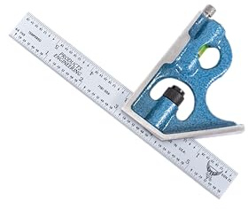 PEC Tools 6 Combination Square, 4R, Cast Iron Head, Made in USA
