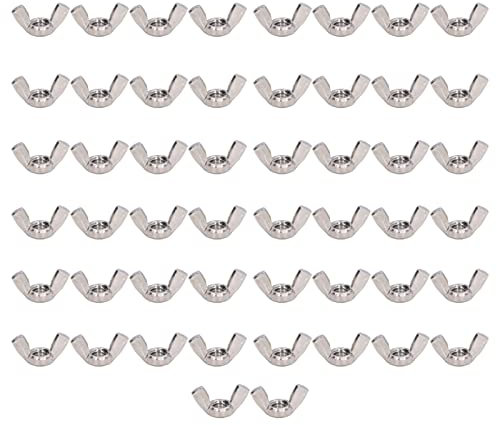 50-teiliges Flügelmuttern-Sortiment-Kit 304 Edelstahlmutter-Ersatz DIN 315 Hardware-Teile (M3)