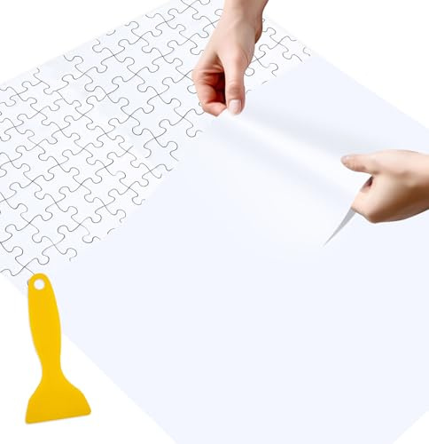 SietDESEO 24 Pieces Puzzle Saver Sheets Peel and Stick, Preserve 4 x 1000 Jigsaw Puzzle Glue Sheets, Puzzle Sticker Sheets for Easy to Preserve and Frame Jigsaw Puzzles