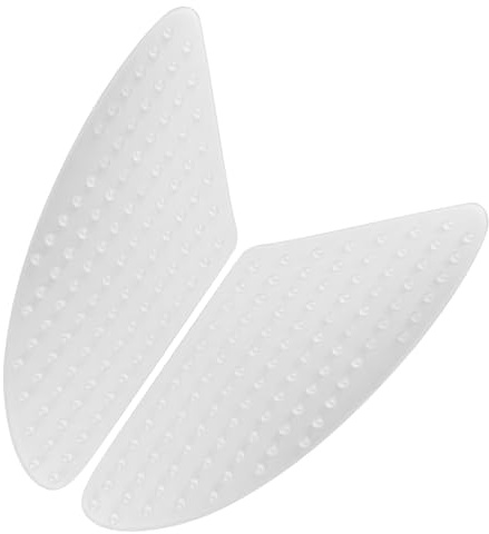 Protezioni per serbatoio moto moto – Protezione per serbatoio moto laterale, universale Grip Pad in gomma 3D antiscivolo adatto per Honda, Kawasaki, Yamaha (bianco)