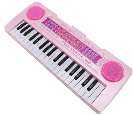 RiToEasysports Piano électronique Multifonctionnel à 37 Touches pour Enfants, Piano Numérique Portable avec Microphone Amovible, Jouet éducatif Idéal pour Filles et Garçons