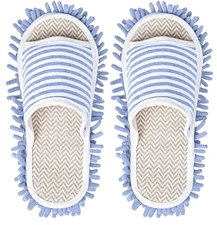 Chanclas - Solución práctica, zapatos de limpieza desmontables multifuncionales | Zapatillas de microfibra Mopa de suelo para dormitorio Baños
