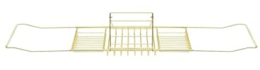 Steel Caddy Tray, Polished Bathtub for Shower & Bath(Gold)