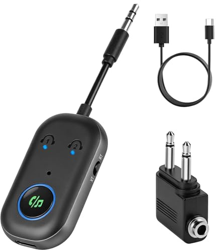 AXFEE Transmisor Receptor Bluetooth5.3,Transmisor Receptor Bluetooth 2 en 1