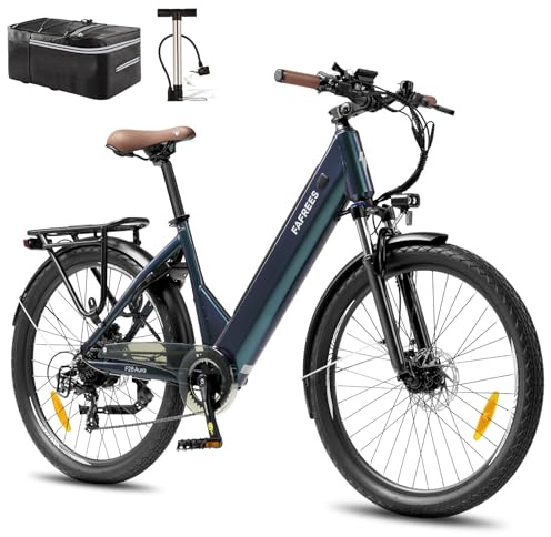 Fafrees F28 Aura Elektro City E-Bike 26 Zoll [ Offiziell ] Komfort E-Fahrrad Einstiegrahmen für Erwachsene 25km/h, Damen Herren Urban Pendler Ebike 250W, 20Ah/ 720WH IPX5 Hydraulische Scheibenbremsen
