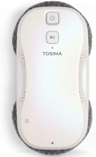 Tosima W6 PRO - Robot per la pulizia dei vetri, spray automatico, con triplo sistema di sicurezza, navigazione intelligente, telecomando, per tutte le superfici lisce, bianco