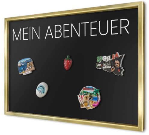 Magnetische Tafel 60x40 cm | mit Goldenem Rahmen | Mein Abenteuer