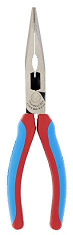 Channellock E318CB 8-Inch Long Nose Plier, E Series, XLT, Code Blue