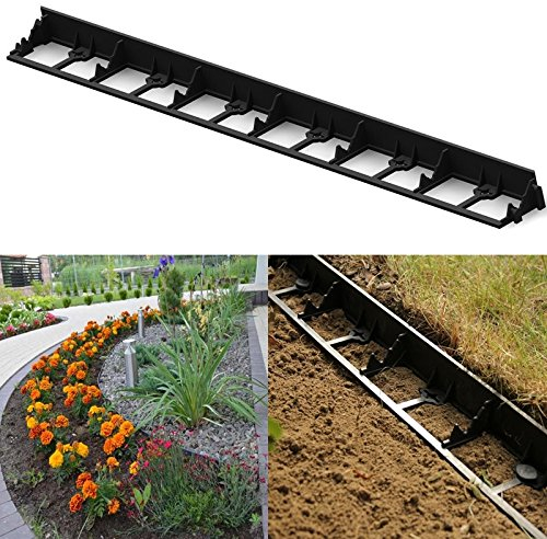 rg-vertrieb 10x Rasenkante Pflasterstein Pflasterkante Beeteinfassung Mähkante Kantenstein 45mm 58mm 78mm wählbar (58mm)