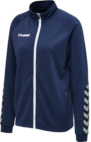 hummel Damen Jacke Hmlauthentic Women Poly Zip Jacket, Marine, S, 205368-7026-S