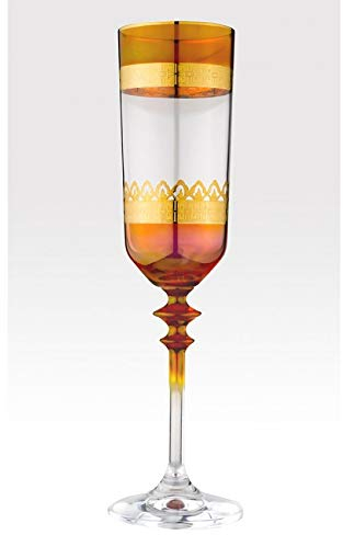 Asmae - Set di 6 flute da champagne da 19 cl