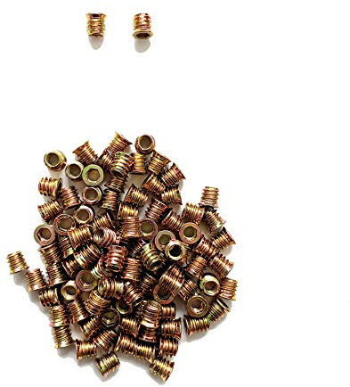 LIKERAINY 150 stycken galvaniserade järnsexkantsmuttrar M8 x 13 mm gängade gängade muttrar för trämöbler blinda insatser fästmuttrar