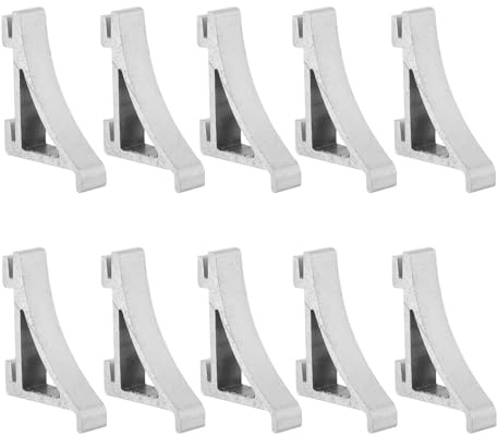 Angoily Refrigerator Shelf Clips 10Pcs Stainless Steel Freezer Shelf Brackets Support Hooks for Cooler Fridge Kitchen Replacement