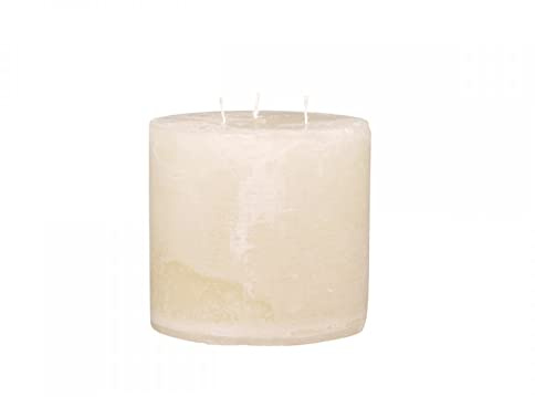 Chic Antique Macon - Bougie pilier rustique bougie antique bougies d'autel - 100 % paraffine - Longue durée de combustion (Nude, 15x15 cm)
