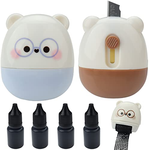 Lot de 2 boîtes de 4 applicateurs autocollants pour ouvre-boîte, grand rouleau, tampon de sécurité avec 4 remplissages