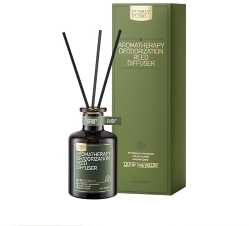 Furry Purr Raumduft (180ml), Geruchsentferner Mit Duftstäbchen - für Haustiere und Haushalt - Zarte Raumduft Stäbchen