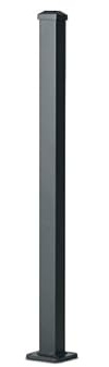 Gardenode Easy Clôture Poteau Aluminium sur Platine avec Chapeau H 86.5 cm Gris