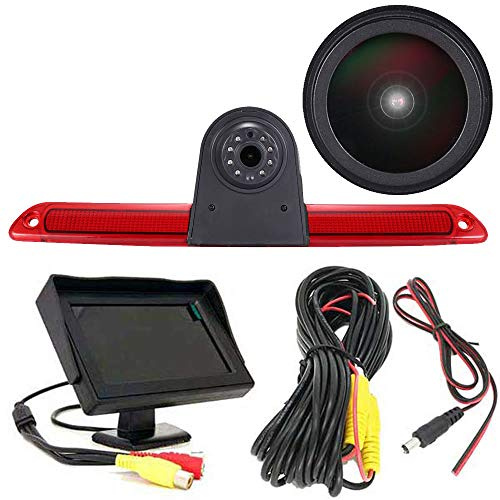 1280 * 720 Pixel Super HD Bremsleuchte Rückfahrkamera Set mit 4.3 Zoll LCD Monitor, Nachtsicht Rückfahrkamera Ersatz für Mercedes Sprinter W906 W907 W910 316 CDI/VW Crafter Caravelle 2007-2015