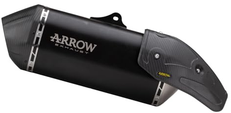 ARROW SONORA TITANIUM DARK SILENCER WITH CARBY END CAP APRILIA TUAREG 660 '22 HOMOLOGATED TITANIUM DARK SONORA WITH WELDED LINK PIPE AND CARBON ENDCAP, Metall