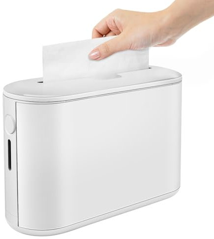 Dispensador de toallas de mano, dispensador de papel para encimera, dispensador de servilletas con parte inferior antideslizante, portátil, multipliegue, con ventana visible para cocina, baño, inodoro