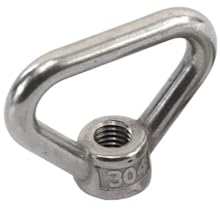 FANNIXI Triangle Ring nut 304 Edelstahl Dreieck Hebeösenmuttern Hebeösenmutter Ringmutter Gewinde Dreieck Ringe Mutter M8 M10 M12 M14 M16 M20 M24 (Size : M24-1piece)