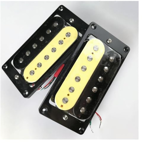 Vintage langlebiger Humbucker-Tonabnehmer für E-Gitarre mit schwarzem Rahmen, Gitarrenteile-Set Tonabnehmer Set