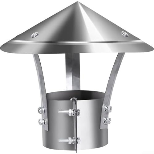 HUFIREHU Frischluftauslass Schornsteine Ablufthauben Schornsteinabdeckung Edelstahl Regenhaube Kaminabdeckung Schornsteinaufsatz Rauchrohr Abdeckkappe AußEnwand Frischluftauslass(300mm/11.8in)