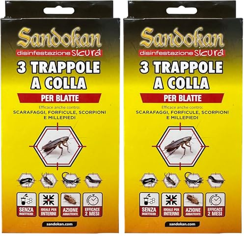 Trappola per Topi, blatte, ragni, millepiedi 2 pezzi (Confezione da 2)