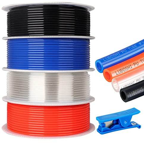 Tuyau pneumatique en polyuréthane bleu 16 mm x 12 mm pour raccord de compresseur d'air ou transfert de fluide, 20 m