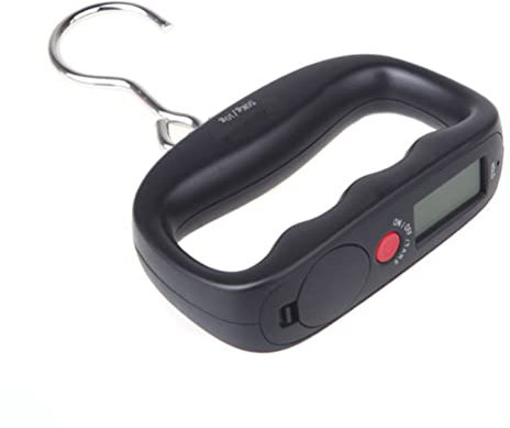 Báscula de equipaje Mini portátil con grúa LCD, balanza electrónica digital con gancho para colgar, balanza de pesaje de bucle, balanza digital para viajes, balanza postal con gancho para pescar
