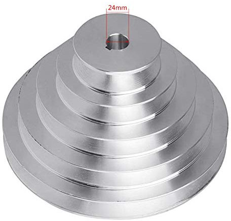 MNUPL 1PC Aluminium A Typ 5 Schritt Pagode Riemenscheibe 150mm Außendurchmesser 14mm bis 28mm Bohrung for V-förmigen Zahnriemen(19mm)