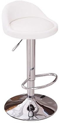 Barhockers Höhenverstellbar, Esszimmerstühle Drehbar mit Niedriger Rückenlehne, 71-91cm Höhenverstellung, Stehhocker für Tischplattenhöhen Von 90-120cm(White)