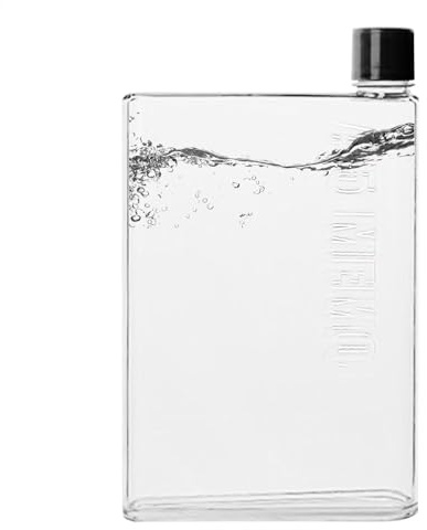 Botella de Agua Plana para Bolso, 350ml/480ml Transparente Botellas Agua a Prueba Fugas Reutilizables, Botellas de Bebida Portátil para Viajes, Fitness, Ciclismo, Senderismo, Camping al Aire Libre